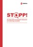 Omslag till skriften "Stopp! Att arbeta aktivt mot sexuella trakasserier och kränkningar på jobbet".